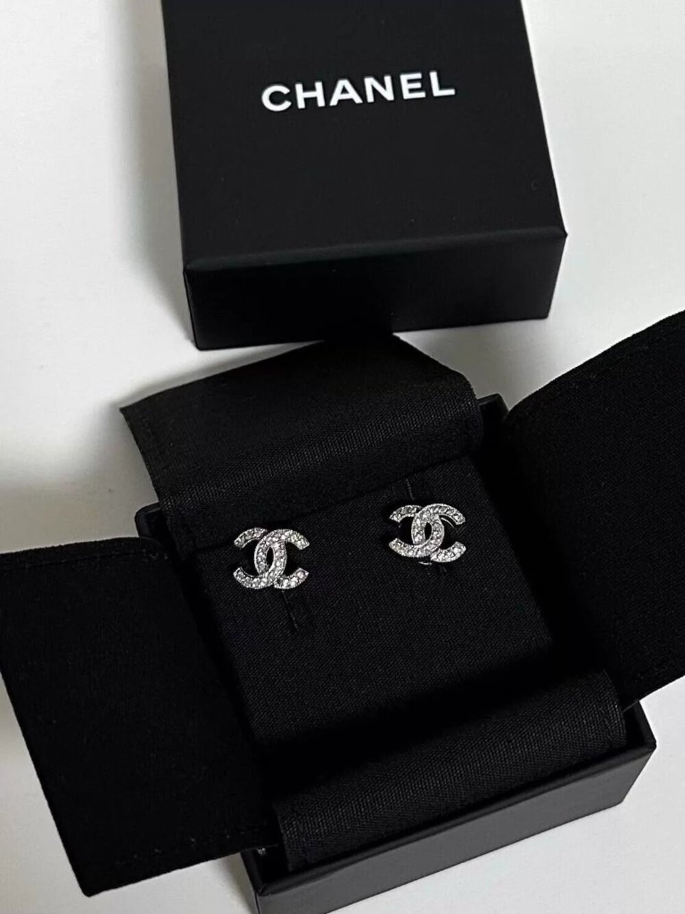 Chanel Glam Diamond accented CC Earrings
